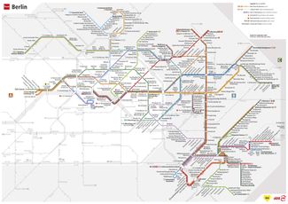 карта трамвайных линий Берлина