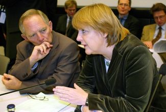 Вольфганг Шойбле и Ангела Меркель, 2004 год