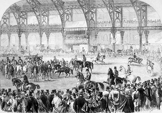 Гонки в Agricultural Hall в Лондоне. 1878 год