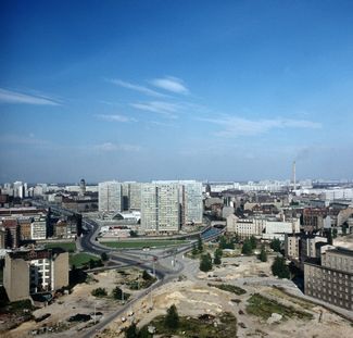 Вид с Leipziger Straße на Fischerinsel, 1974 год