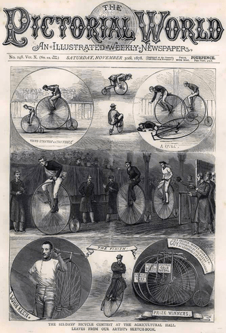 Газета с изображениями участников гонки. 1878 год